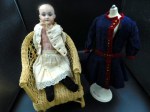 antique doll crack head dress view